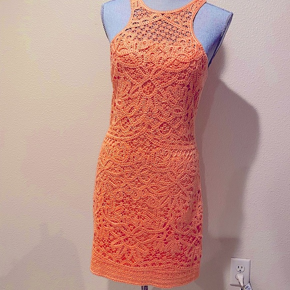 Lilly Pulitzer Orange Sheath Halter Mini Dress - Picture 2 of 8
